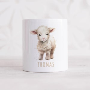 Schaf Spardose Kinder personalisiert mit Namen Geldgeschenk zum Geburtstag für Jungen & Mädchen Geschenk Sparschwein aus Keramik