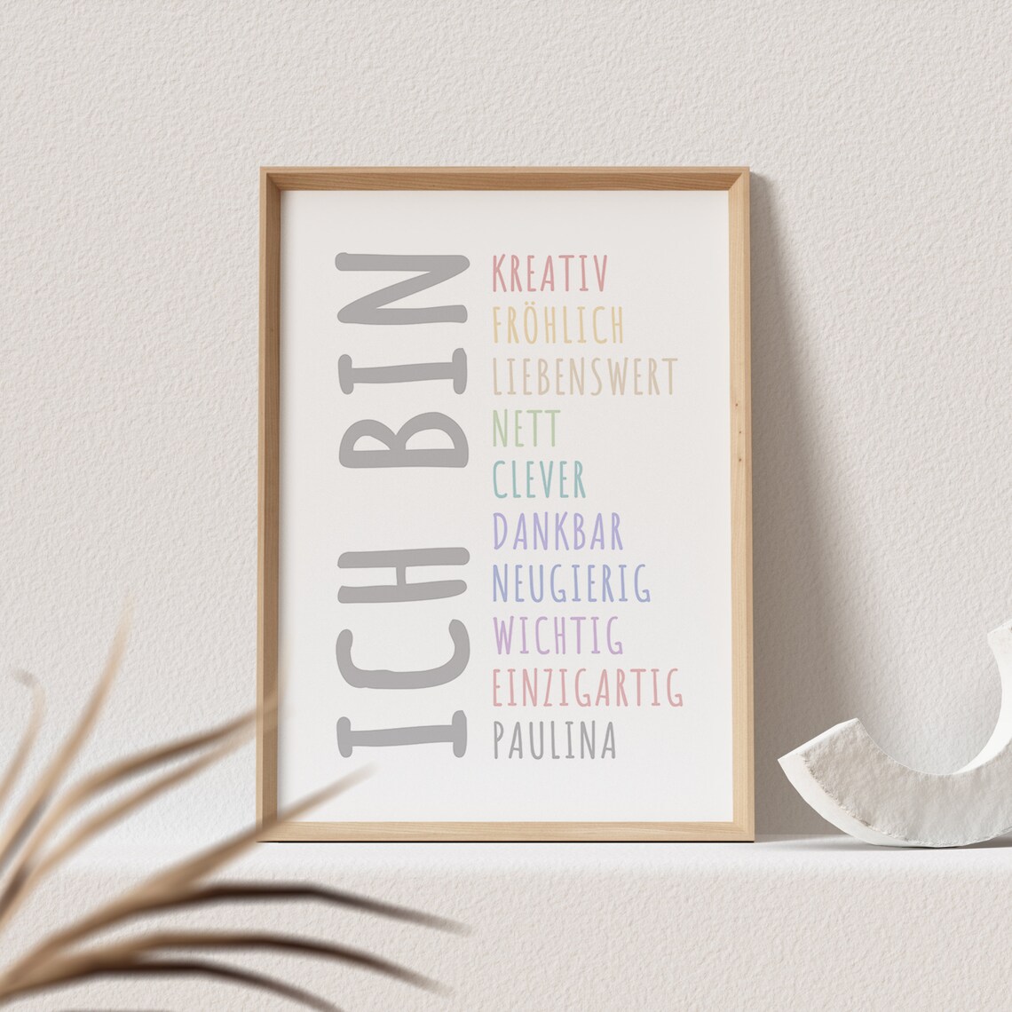 SpecialMe Affirmationsposter Für Kinder - Personalisierbar Mit Namen, Weiß