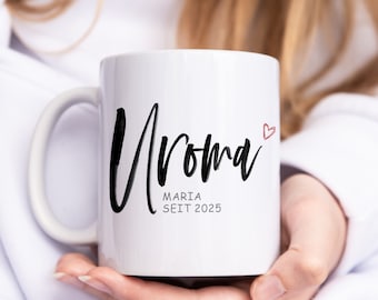 Du wirst Uroma Tasse personalisiert Schwangerschaft verkünden Schwangerschaftsverkündung Wir bekommen ein Baby Schwanger Geschenk