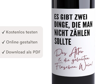 Wine Label Birthday Personalized Girlfriend Wine Bottles Birthday Gift Birthday Present (Set of 2) | Digital Download PDF
