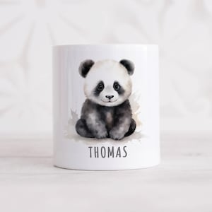 Panda Spardose Kinder personalisiert mit Namen Geldgeschenk zum Geburtstag für Jungen & Mädchen Geschenk Sparschwein aus Keramik