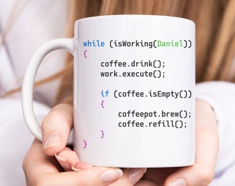 Informatiker Tasse Programmierer personalisierte Kaffeetasse IT Nerd Geschenk für Code Entwickler Developer Geschenkidee