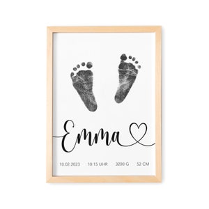 Footprint Image Personalized Poster Baby Footprints