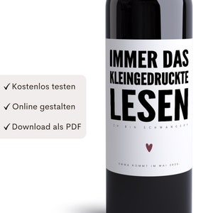 Announce Pregnancy for Grandma Grandpa Personalized Wine Bottle Label Expectant Grandparents | DIGITAL DOWNLOAD PDF