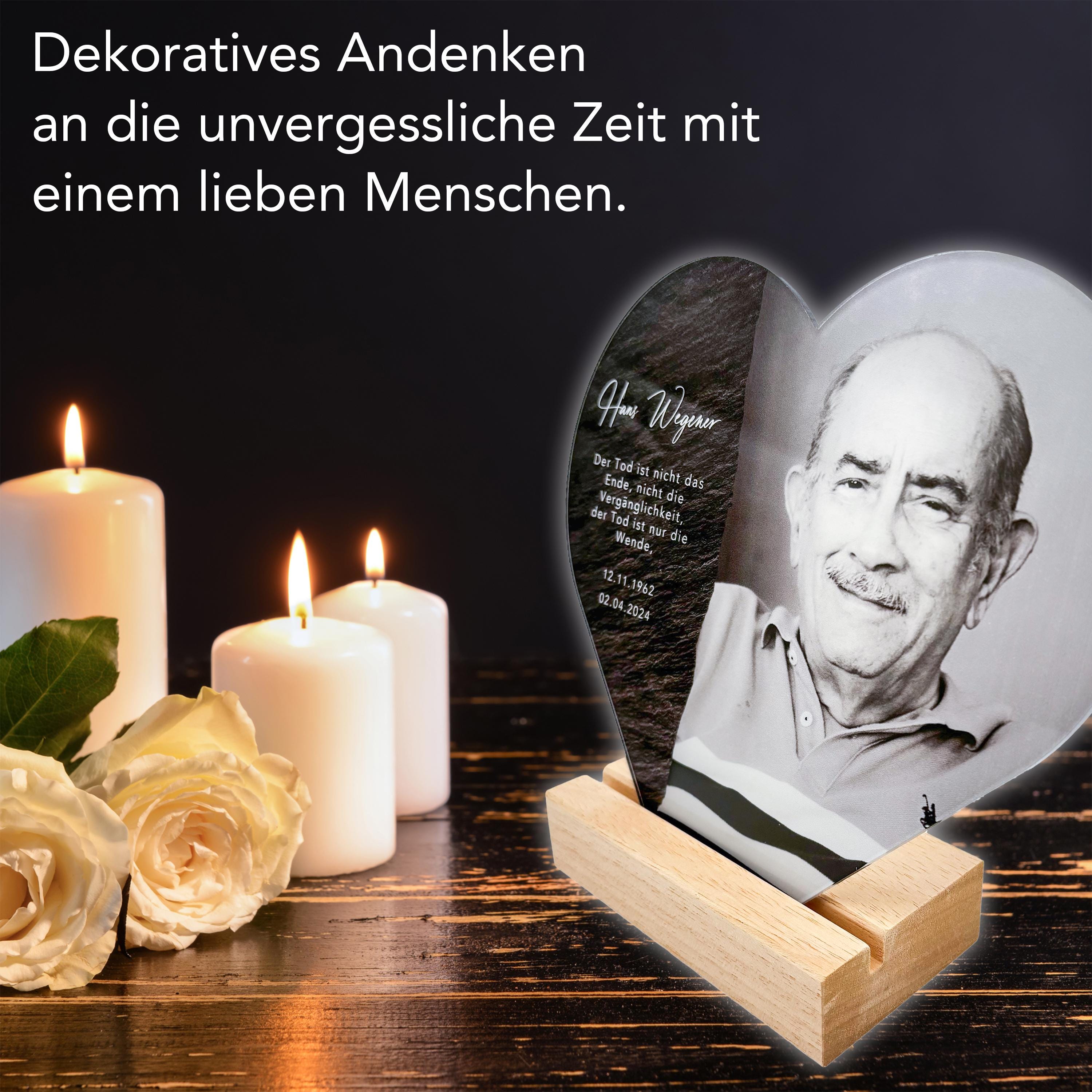 Gedenklaterne Mit LED-Kerze & Fernbedienung – Erinnerungsgeschenk Zum Verlust Eines Geliebten Menschen