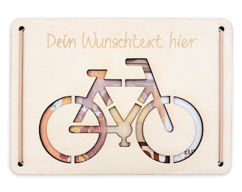 Holz Geldgeschenk Fahrrad - Originelle Geschenkbox Für Radfahrer, Handgefertigt, Zum Befüllen Mit Geldscheinen Oder Gutscheinen