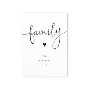 Family picture personalized family poster family poster picture decoration gift | Digital download PDF file