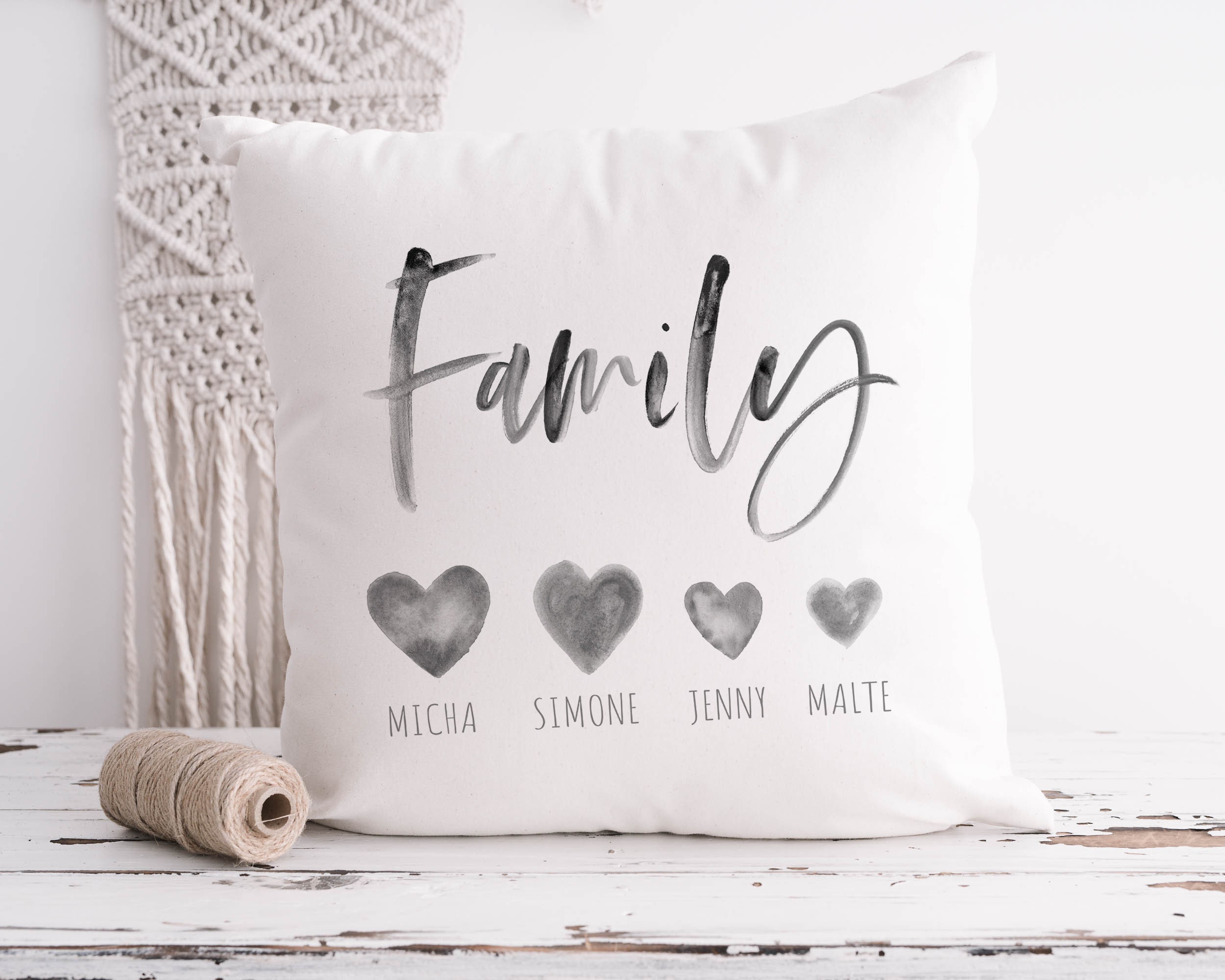 Familie Kissen Personalisiert Family Familienkissen Mit Namen Etsy