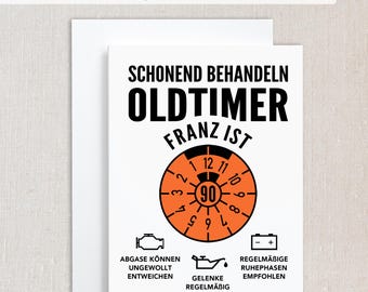 Lustige 90. Geburtstagskarte – Premium-Papier Mit Umschlag & Platz Für Persönliche Wünsche