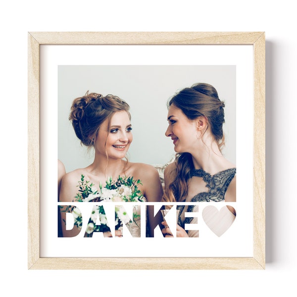 Maid of Honor Thank You Gift Picture With Photo Personalized Thank You for Maid of Honor Poster (WITHOUT FRAME)