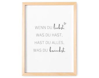 Selbstliebe Poster Mit Spruch Achtsamkeit Dankbarkeit Geschenk