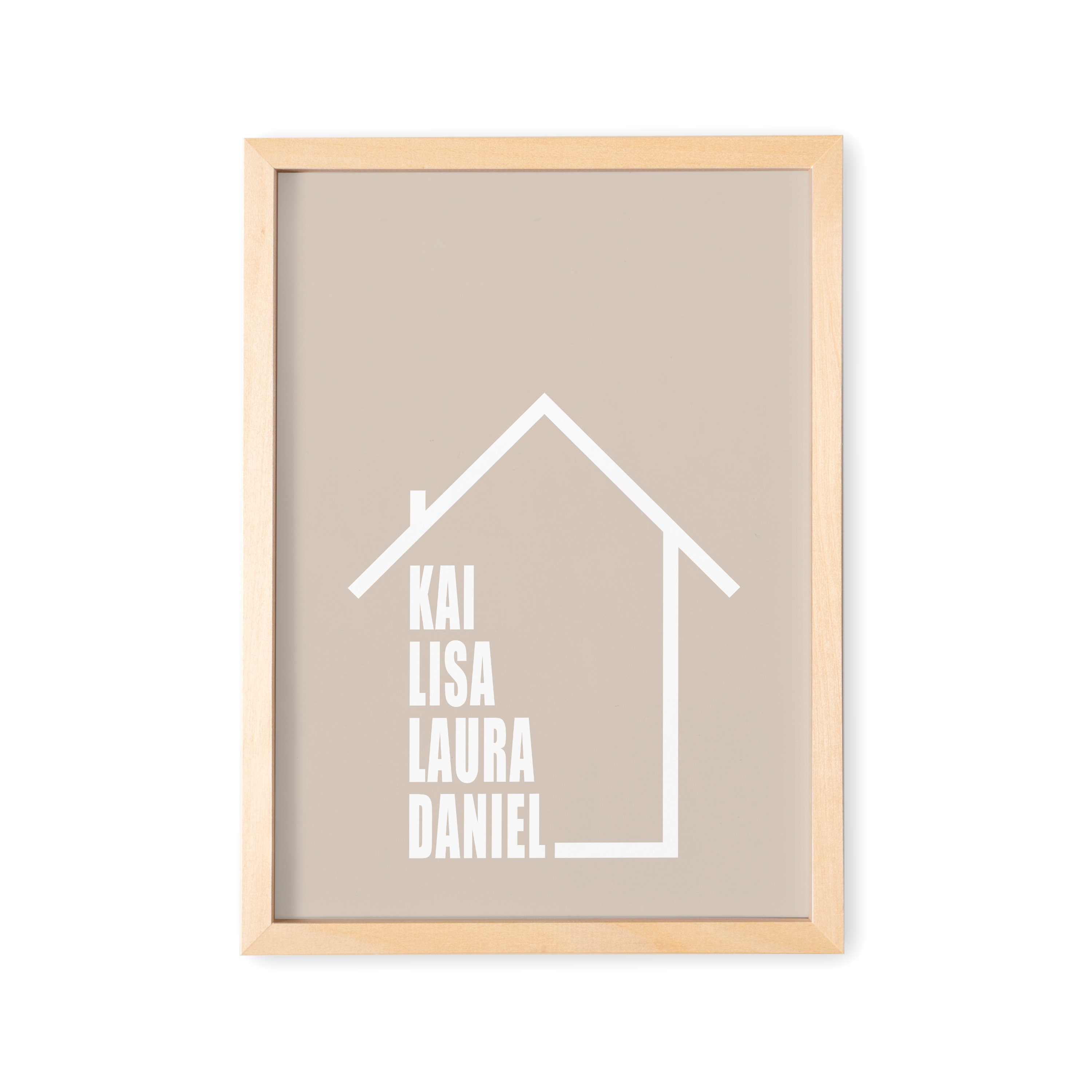 Familienposter | Haus Geschenk Personalisierbar | Poster Einzugsgeschenk