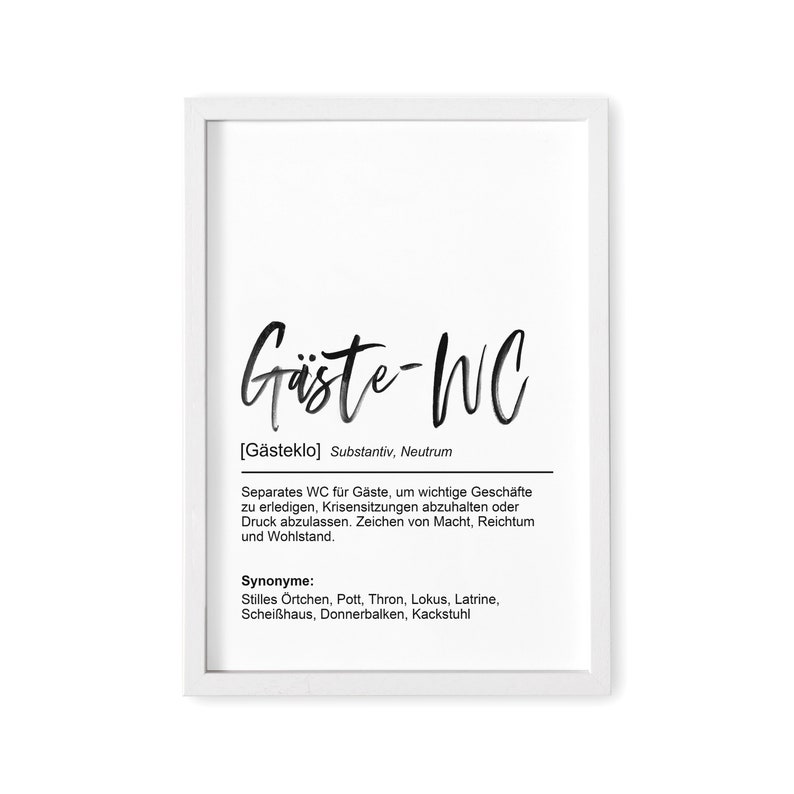 Bathroom Decoration Guest Toilet Picture With Definition Bathroom Poster Gift For Moving In image 3