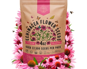 Echinacea Seeds: 4oz, 37,500+ Non-GMO Heirloom Seeds