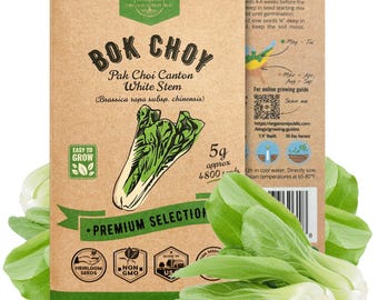 Heirloom Bok Choy Seeds: 4800+ Non GMO Vegetable Seeds