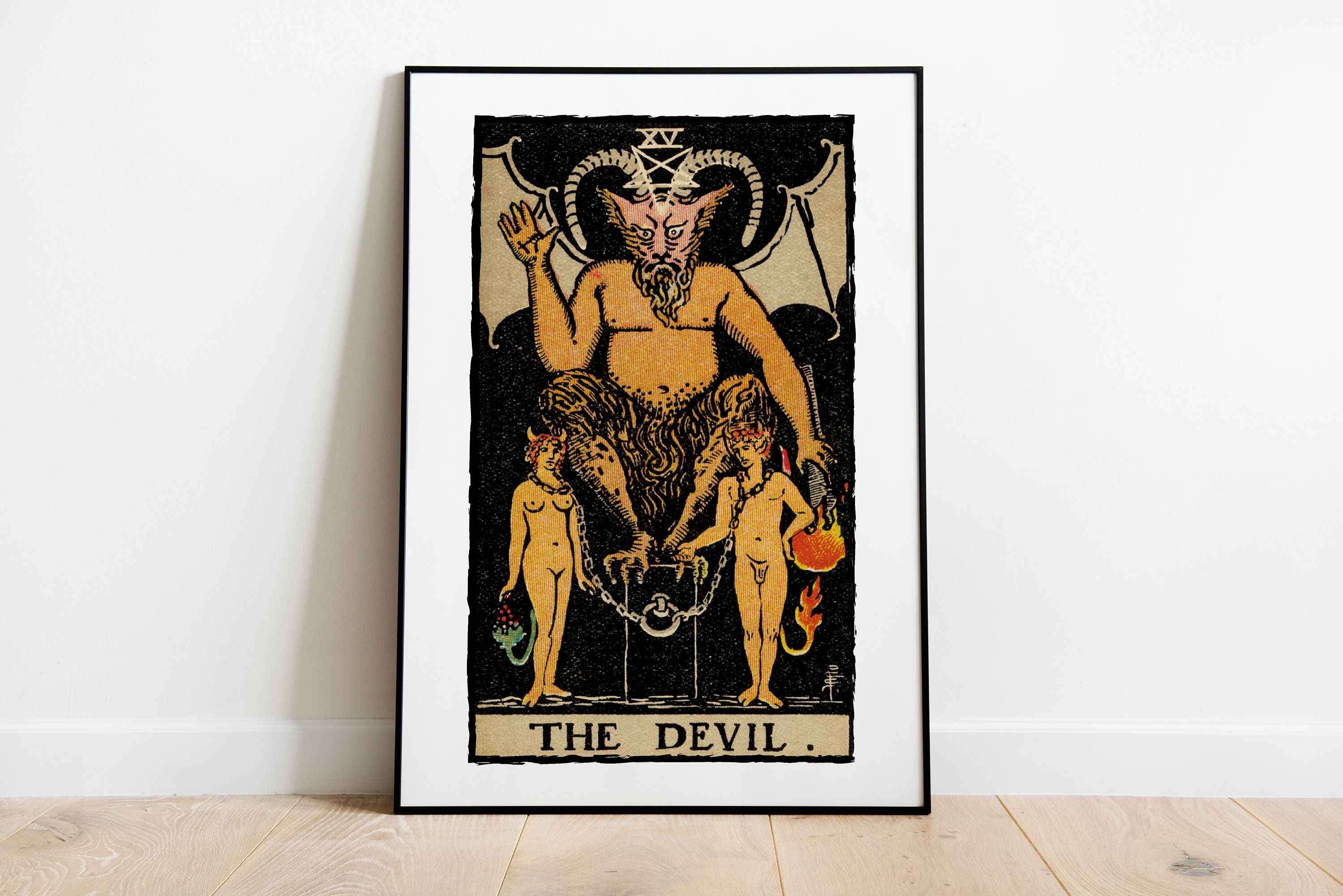 The Devil Satan Lucifer Baphomet Tarot Card Occult | Etsy