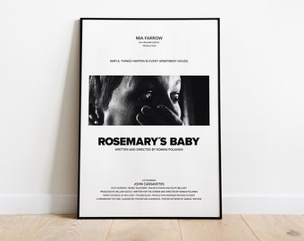 Rosemarys Baby - 1968 - Art Print - Horror Movie Poster - Roman Polanski