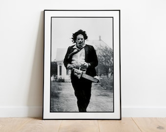 The Texas Chainsaw Massacre - 1974 - Art Print - Horror Movie Poster - Leatherface - Icon -  Vintage Retro Art Print, Wall Art, Print Poster