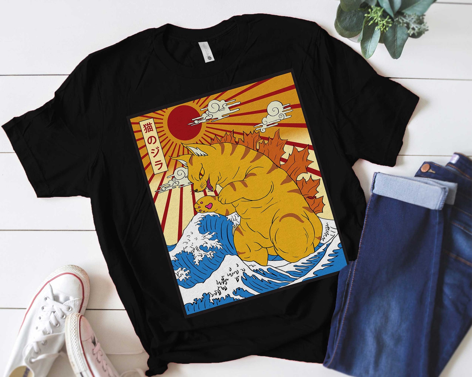 Catzilla Funny T-Shirt Cat Lover Shirt Godzilla Shirt | Etsy