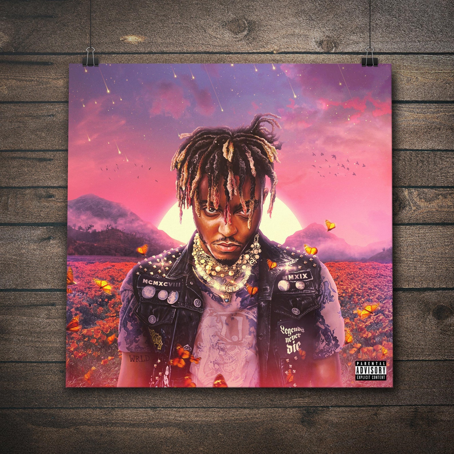Juice WRLD Legends Never Die Canvas Poster Print on Fabric Etsy