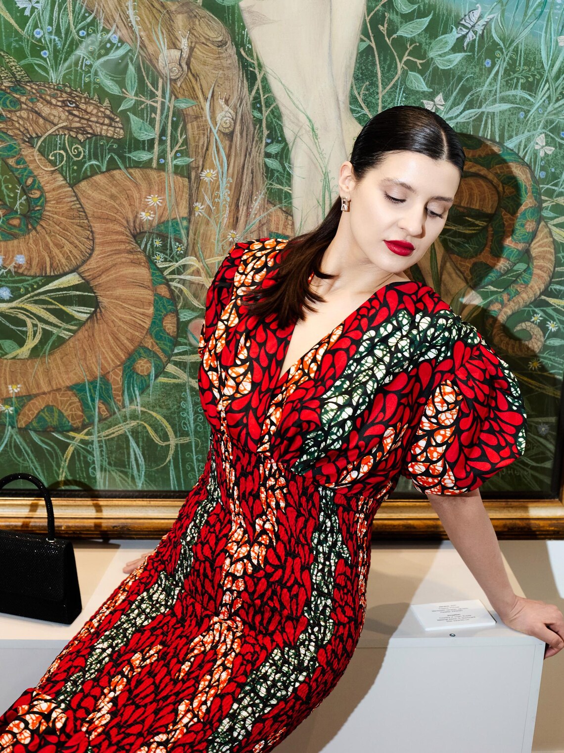 Pencil Halter Bodycon Floral Dress main image 0