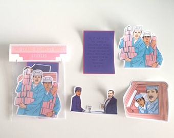 Grand Budapest Themed Sticker Set
