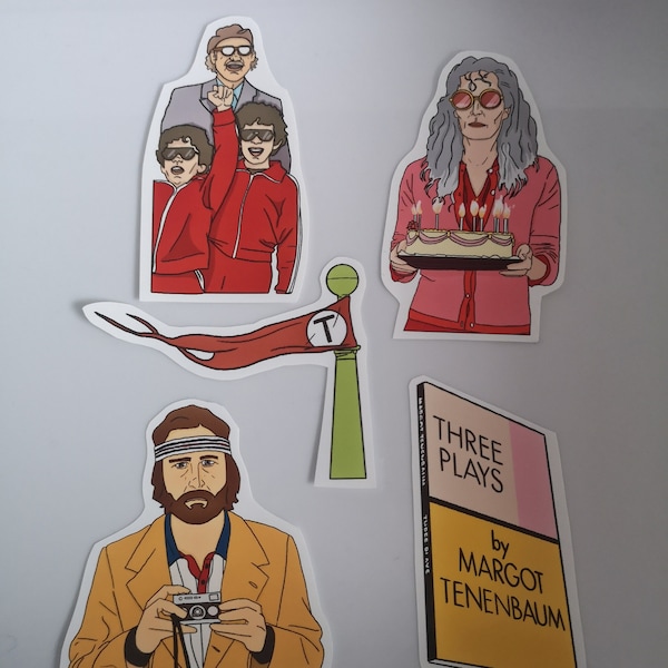 The Royal Tenenbaums Themed Sticker Set