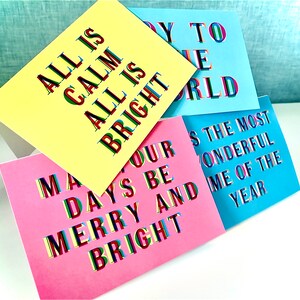 Abstract Christmas Greeting Cards A6 Set of 8
