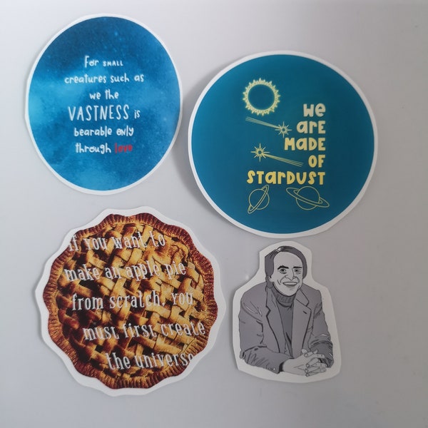 Carl Sagan Themed Sticker Set