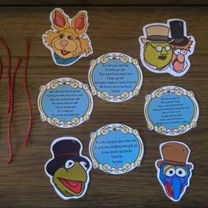 Set di etichette regalo a tema canto natalizio
