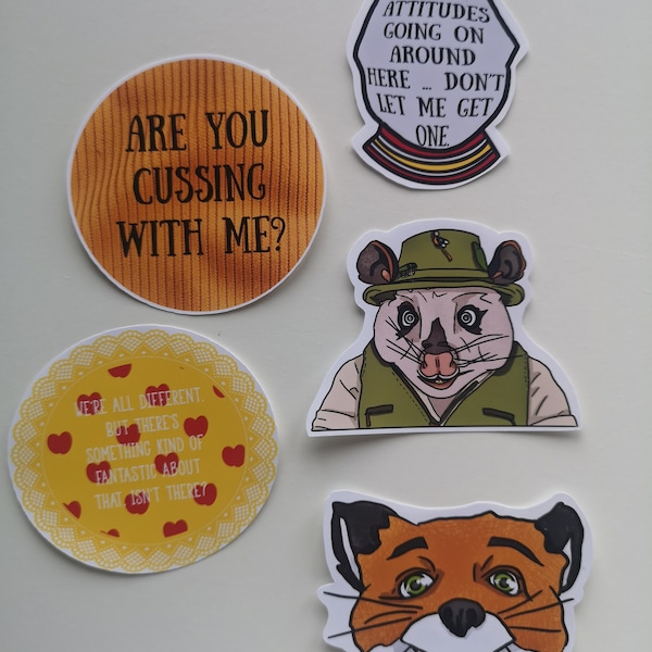 Fantastisches Mr Fox Inspiriertes Sticker Set