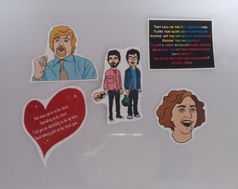 Flight of the Conchords Themed Sticker Set