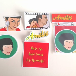 Paquete de pegatinas con la temática de la película Amelie