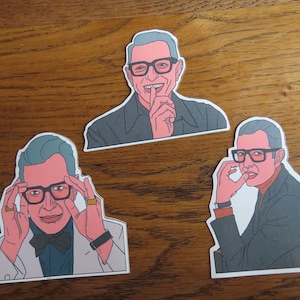 Jeff Goldblum Handmade Movie Fan Stickers