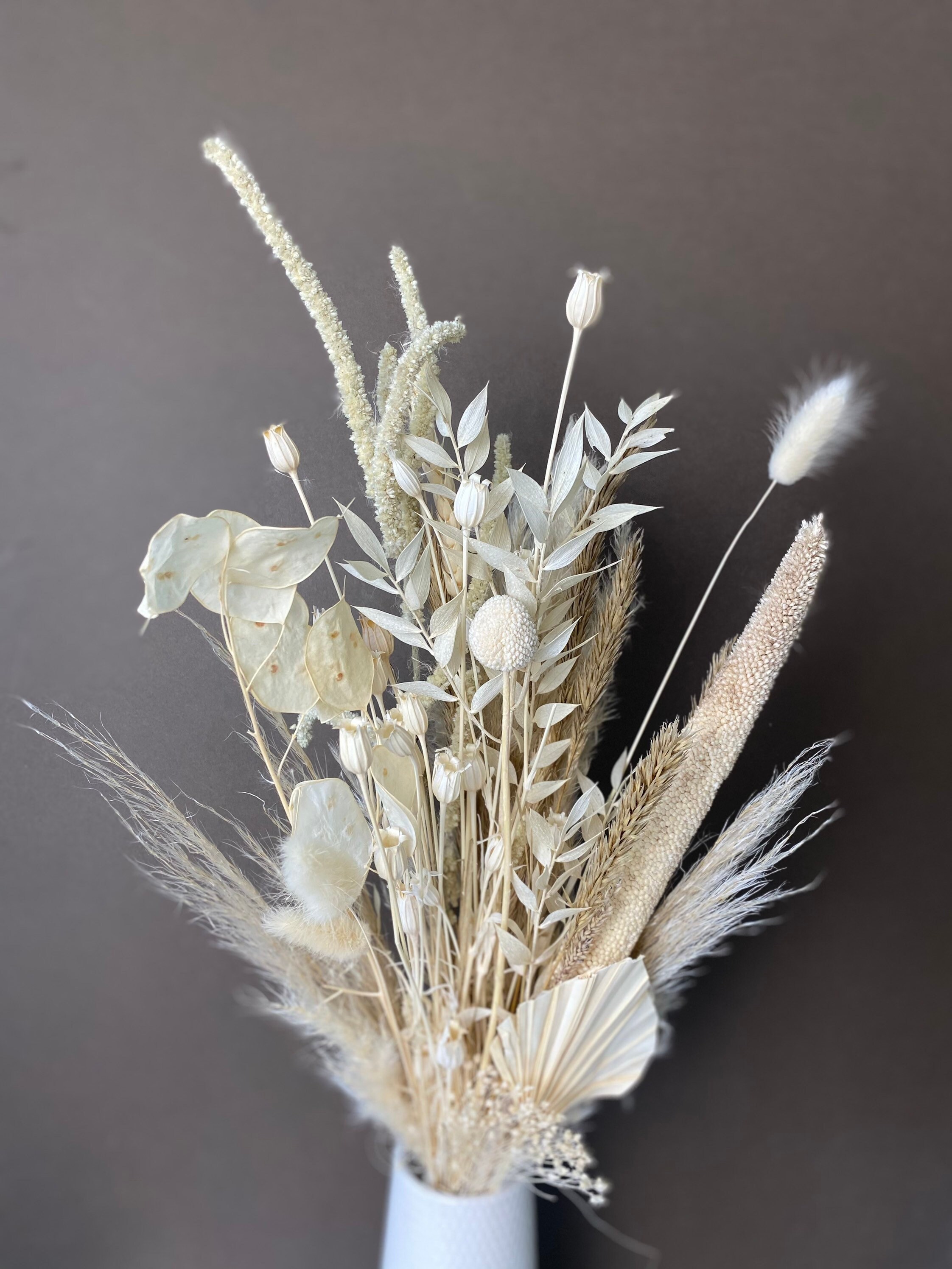 Medium neutral dried flower arrangement Etsy