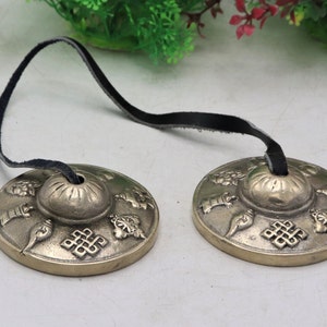 Tibetan Mantra 7 cm Handmade 7 metals Tingsha Best sound Quality Cymbals Meditation Yoga Buddhist Tingsha Meditation Yoga Buddhist