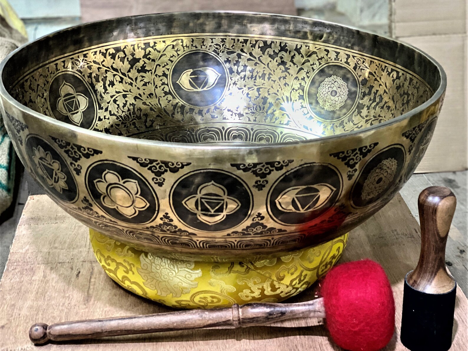 24 Inches Diameter Extra Large Singing Bowl Buddha Feet Etsy