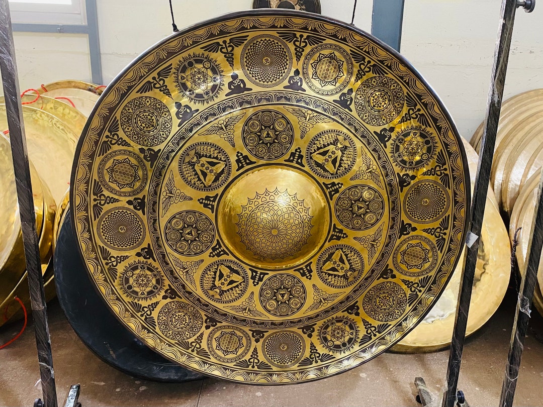 90 Cm Super Fine Flower of Life Gong Bell - Sound Bath, Healing, Deep ...