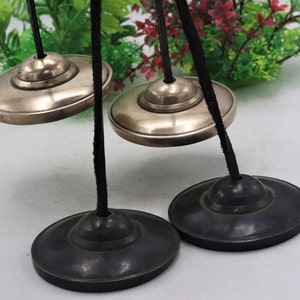 Tibetan 8 cm set of 2 Handmade 7 metals Tingsha Best sound Quality Cymbals Meditation Yoga Buddhist Tingsha Meditation Yoga Buddhist