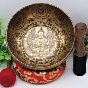 9 inches diameter Tibetan singing bowl-master healing super fine singing bowl for-meditation-Peace and love-Mindfulness- made in Nepal