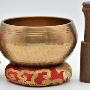 4.5 Inch Singing Bowl , Meditation Sound Bowl Hand Beaten, Tibetan Singing Bowl- made from Nepal- gift bowl free cushion and mallet