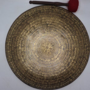 20 inch large master healing gong- meditation sound healing- mantra  craft hand made gong- made in Nepal