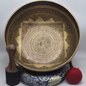 17 inches diameter large Tibetan singing bowl- master healing mantra craft bowl - meditation sound healing - big singing bowl made in nepal