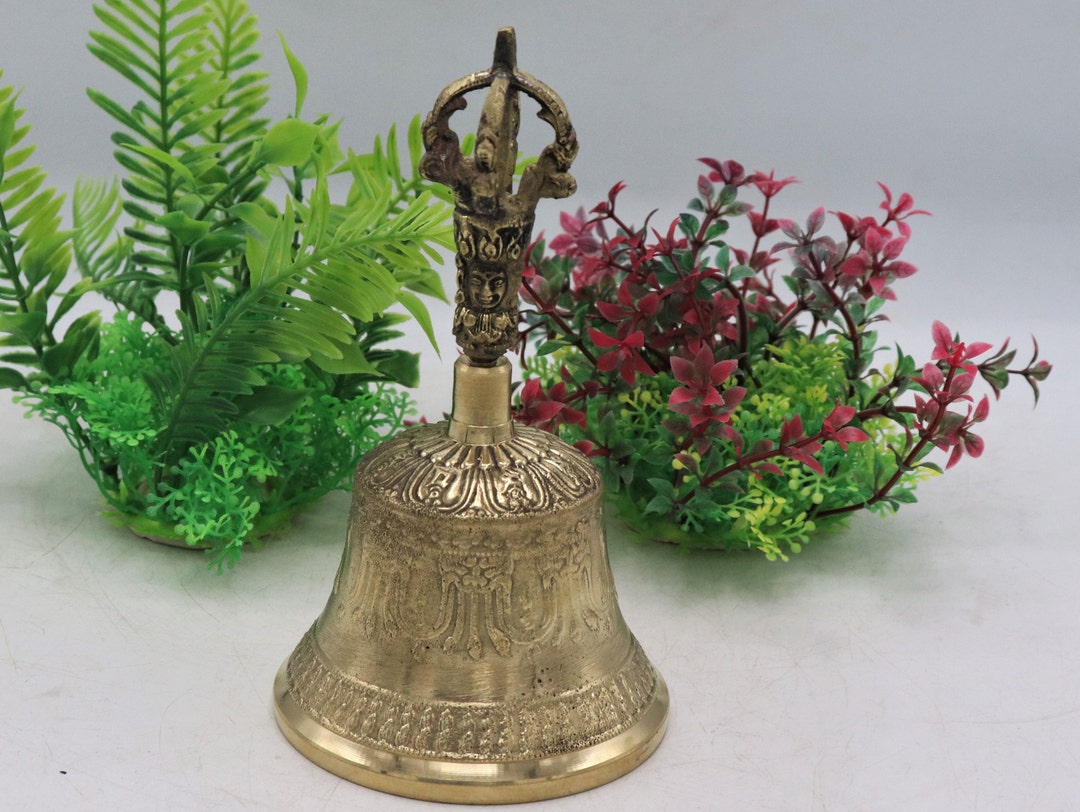 7 Inch Brass Hand Made Tibetan Bell Singing Bell for Meditation Yoga