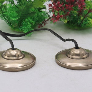 plain Tibetan 7 cm Handmade 7 metals Tingsha Best sound Quality Cymbals Meditation Yoga Buddhist Tingsha Meditation Yoga Buddhist
