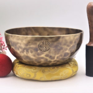master healing 9 inches master healing full moon singing bowl- mantra carve singing bowl, meditation yoga, sound healing- made in nepal