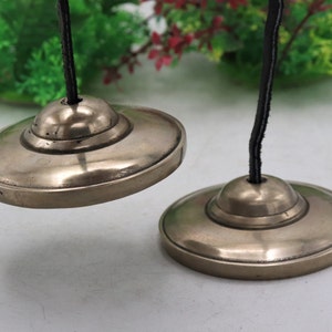 8 cm hand made kasha tibetan tingsha - best sound  quality  Cymbals meditation yoga - hand made tingsha from Nepal