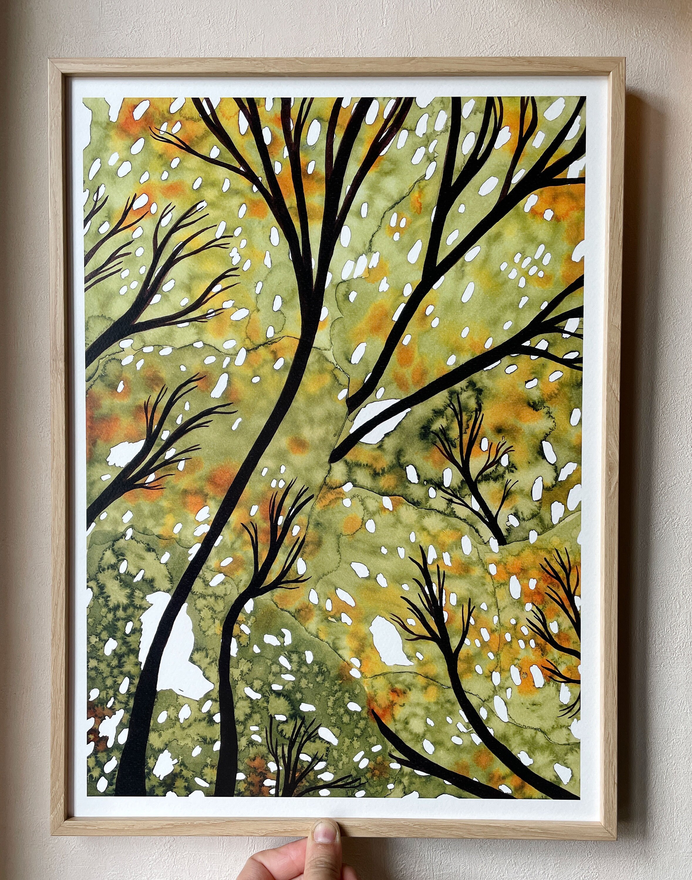 Canopy: A3 Ink Foliage Poster - Etsy