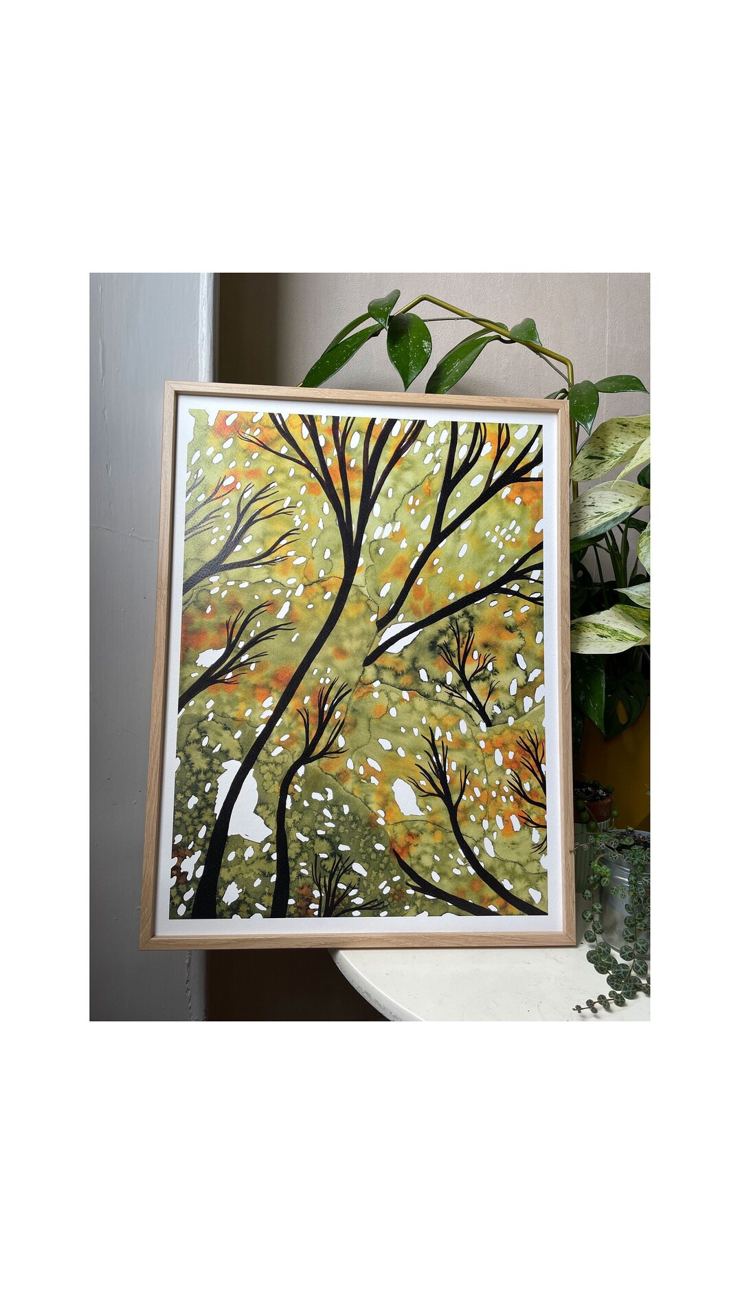 Canopy: A3 Ink Foliage Poster - Etsy