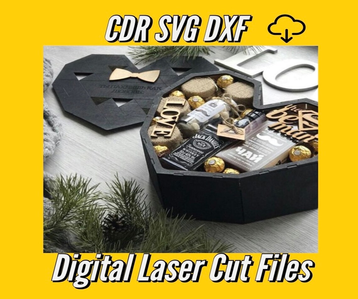 Birthday Box Laser Cut Files SVG DXF CDR Vector Plans for - Etsy